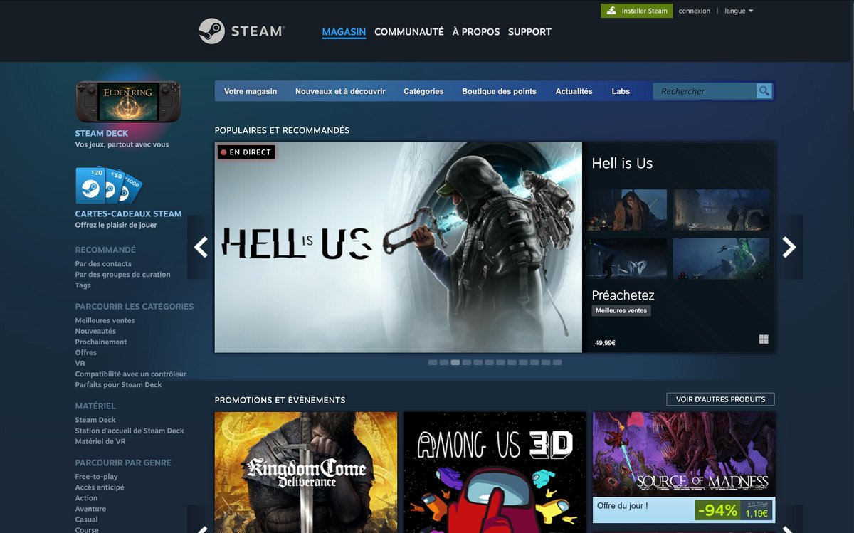 Steam est soumis aux restrictions géographiques. ©Valve