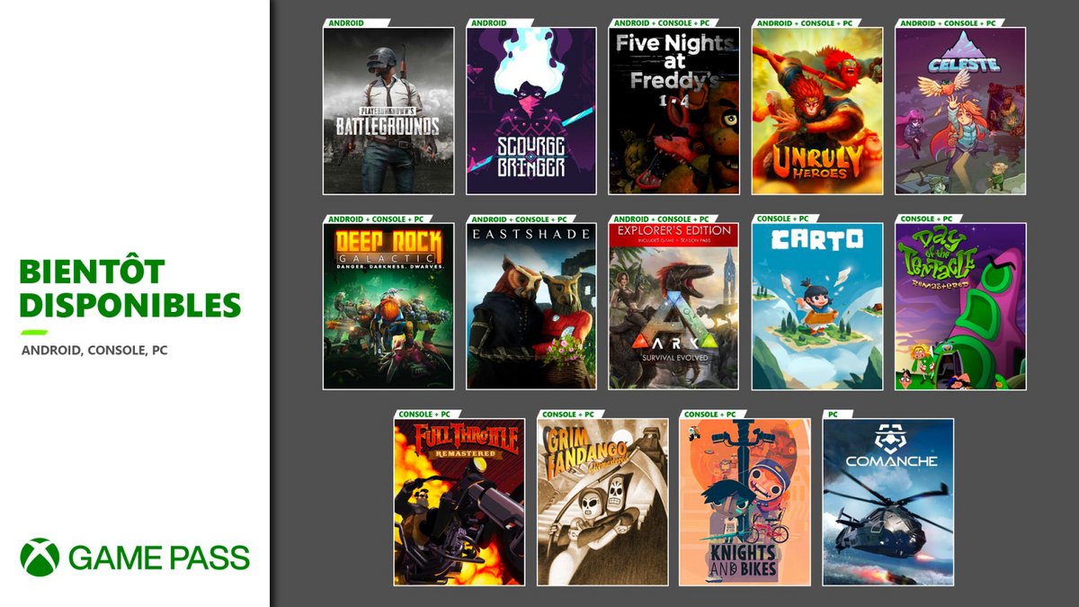 Xbox Game Pass novembre 2020