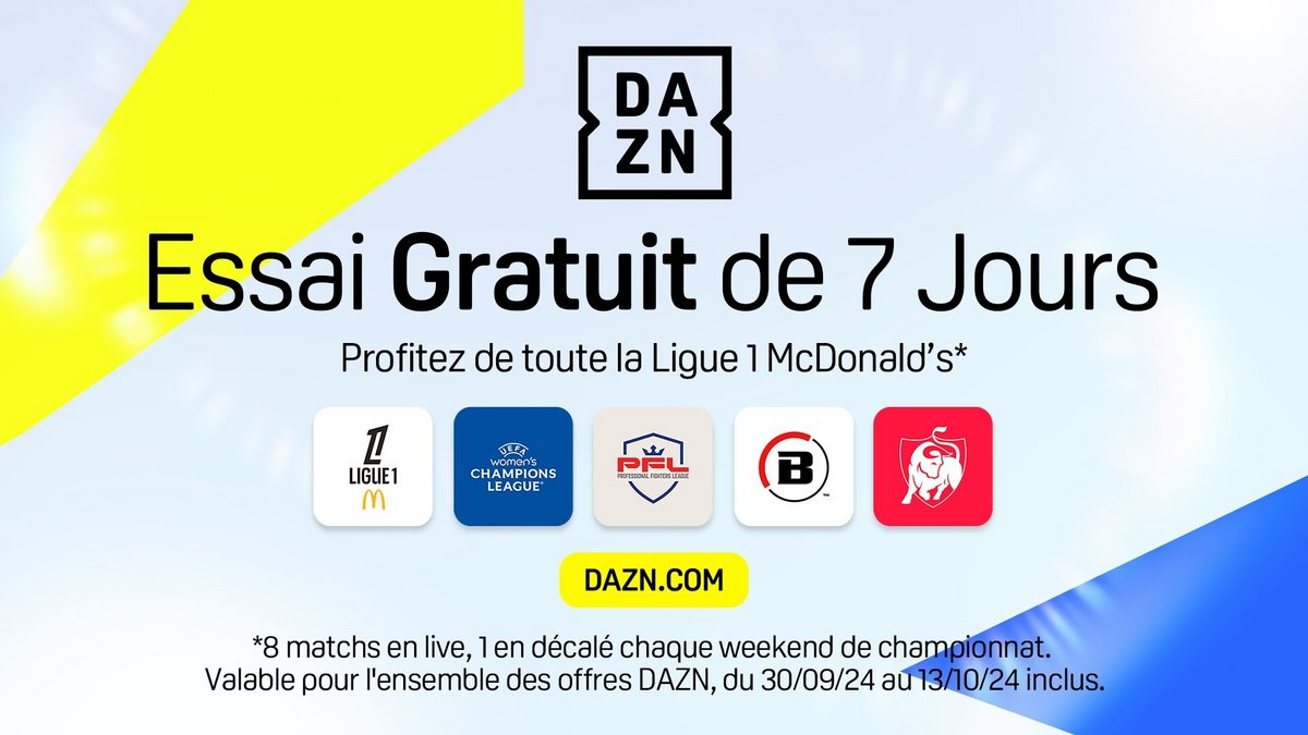 Profitez de la 7ème journée de Ligue 1 gratuitement. © DAZN