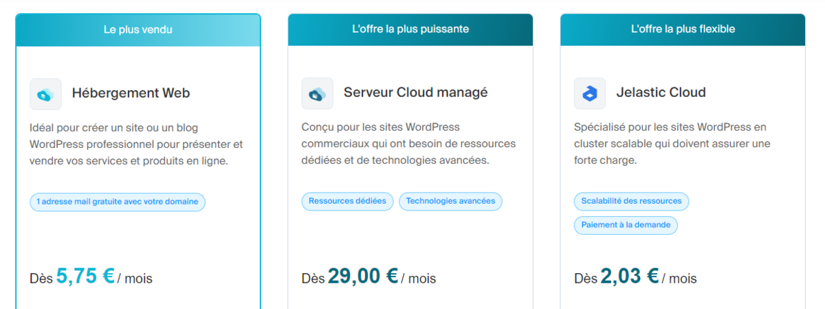 @Infomaniak : les plans d'hébergements WordPress