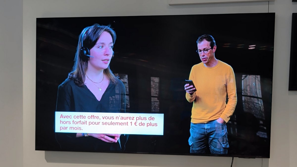 Dans cette démonstration, l'IA a permis à la conseillère de faire la meilleure proposition possible à l'abonné Orange. © Alexandre Boero / Clubic