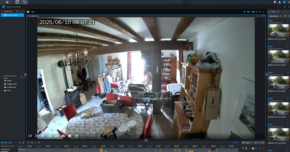 L'interface Surveillance Station vue par Pierre.