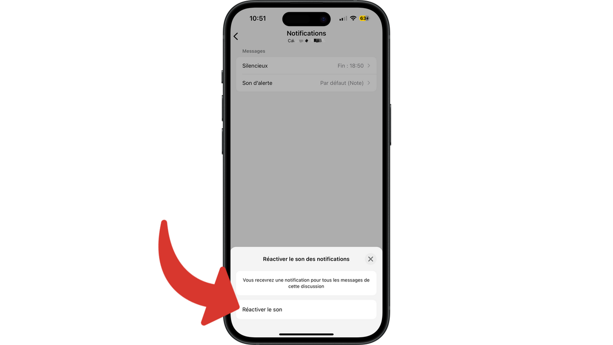 Réactiver le son de la discussion pour activer les notifications WhatsApp © Clubic