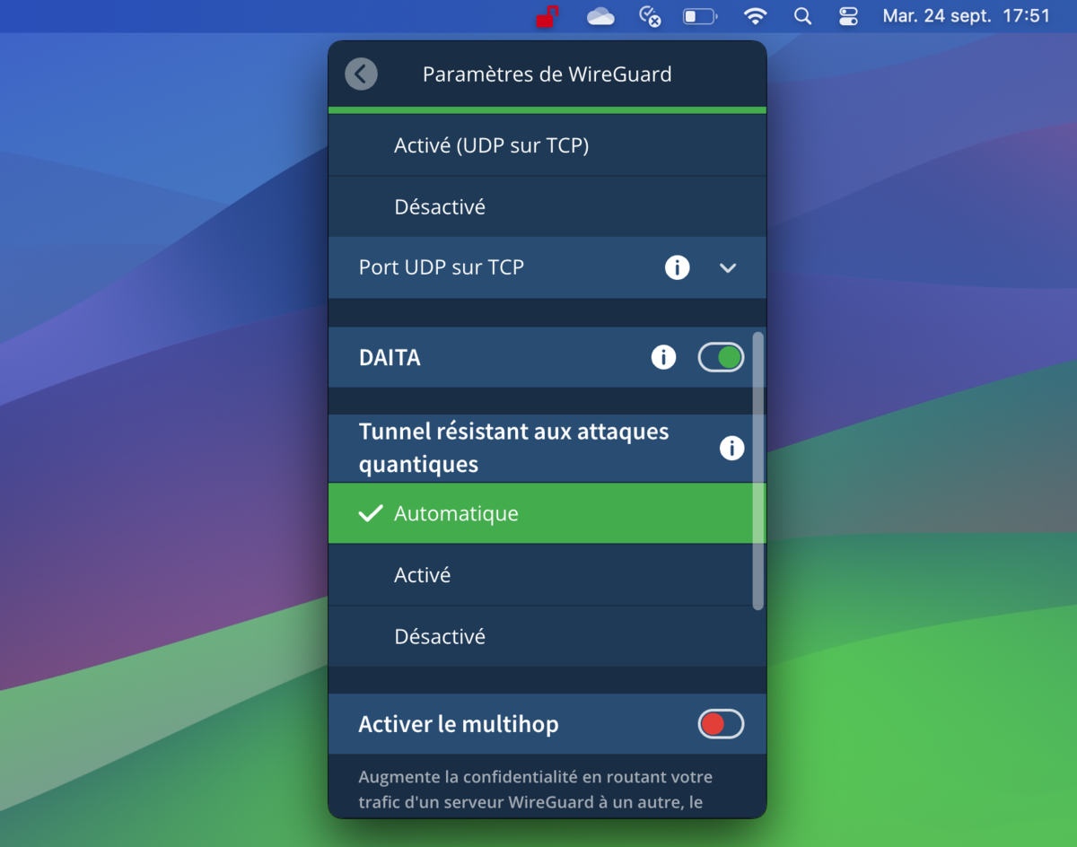 Mullvad VPN - les options DAITA et le bouclier post-quantique © Clubic