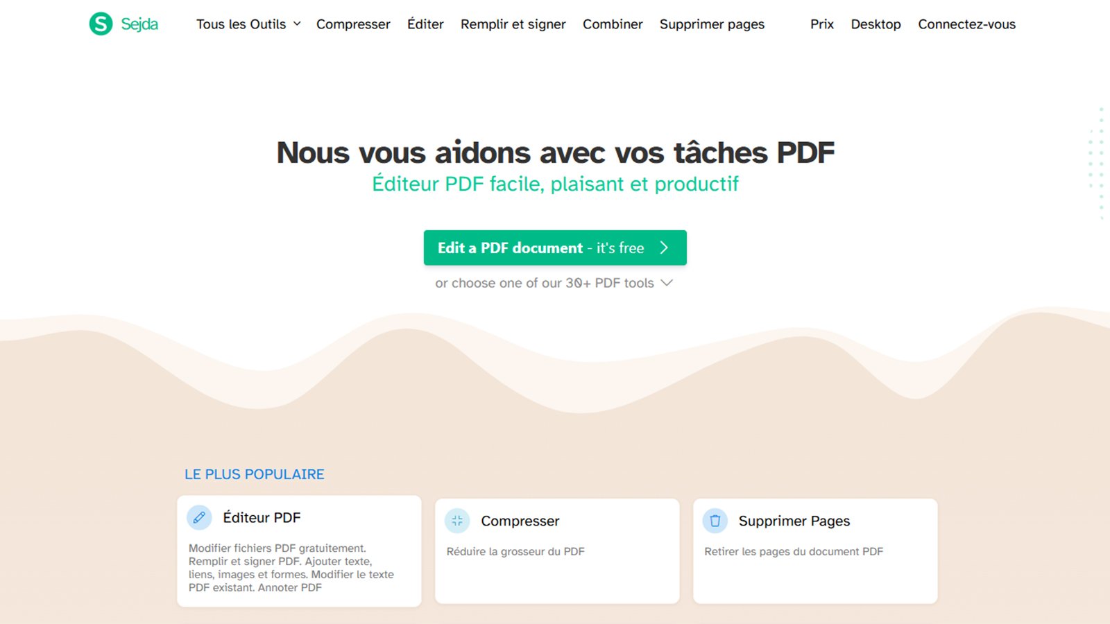 Sejda facilite les tâches PDF du quotidien grâce à une solution en ligne fluide et efficace. © Sejda BV