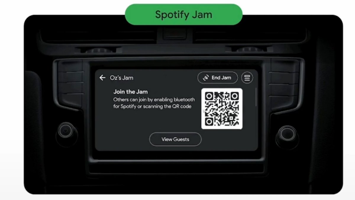 La très sympathique fonction Spotify Jam arrive sur Android Auto. ©Google