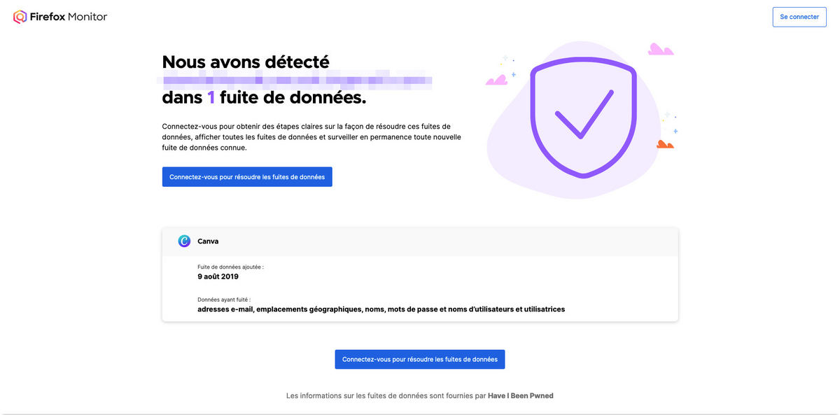 firefox monitor analyse fuite données