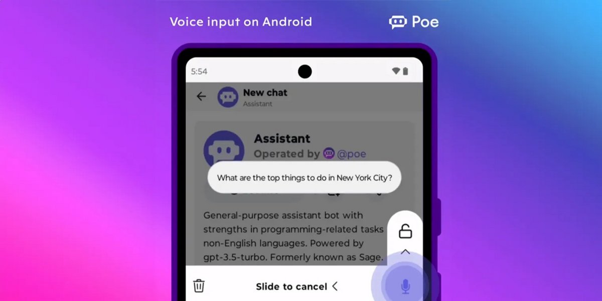 Le chat vocal va grandement faciliter les interactions avec vos IA sur Poe @ Quora