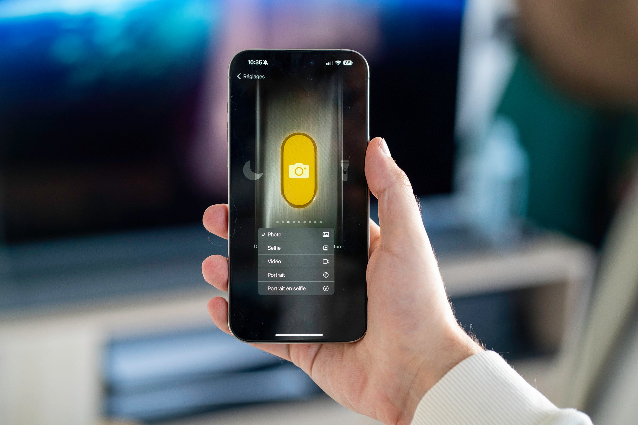 Configuration du bouton Action sur l'iPhone 15. © Pierre Crochart pour Clubic