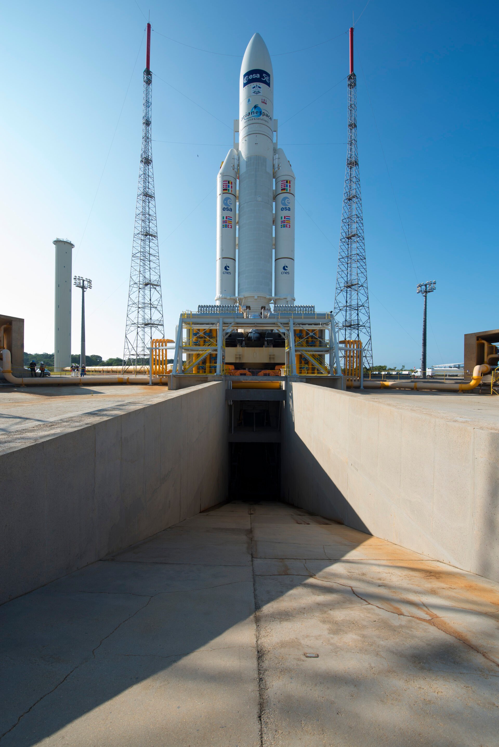 L'histoire de l'ATV, c'est aussi un peu l'histoire d'Ariane 5 et de sa version ES. Crédits ESA/S.Corvaja