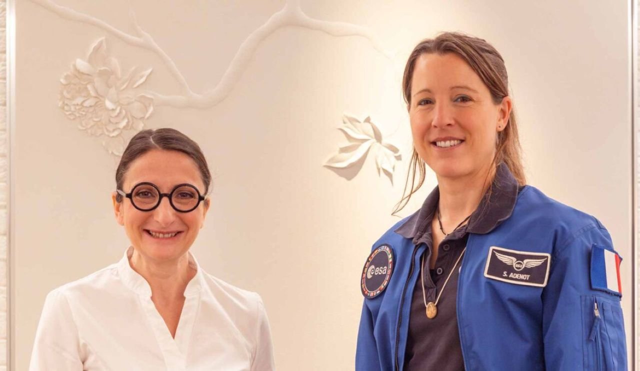 Anne-Sophie Pic (à gauche) et Sophie Adenot s'associent pour un menu étoilé à bord de l'ISS - ©Groupe Pic