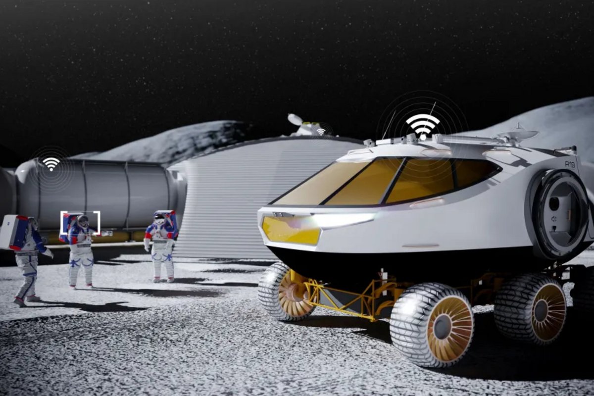 Une illustration des systèmes Wi-Fi de Solstar sur la Lune. ©Solstar