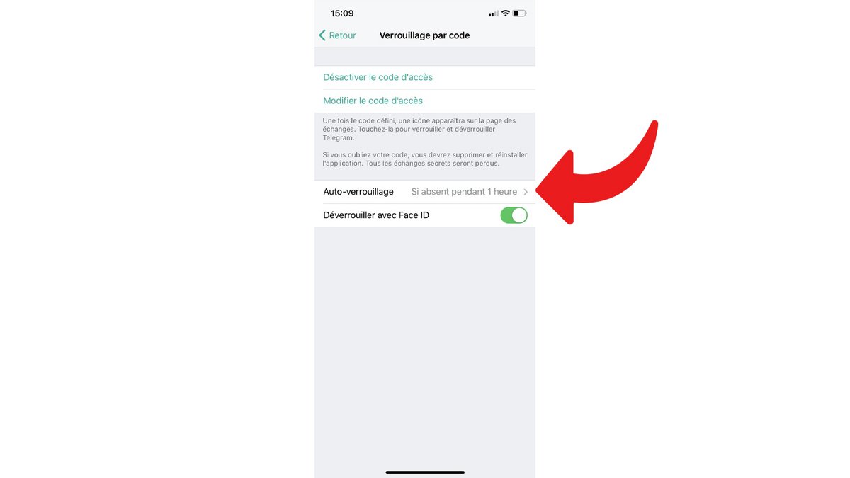 tuto telegram programmer autoverrouillage