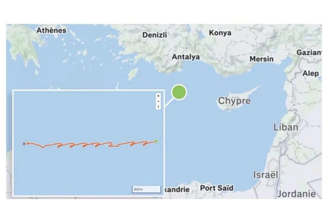 La course de l'officier à bord du Charles-de-Gaulle est publique - Capture d'écran ©Reddit / Clubic