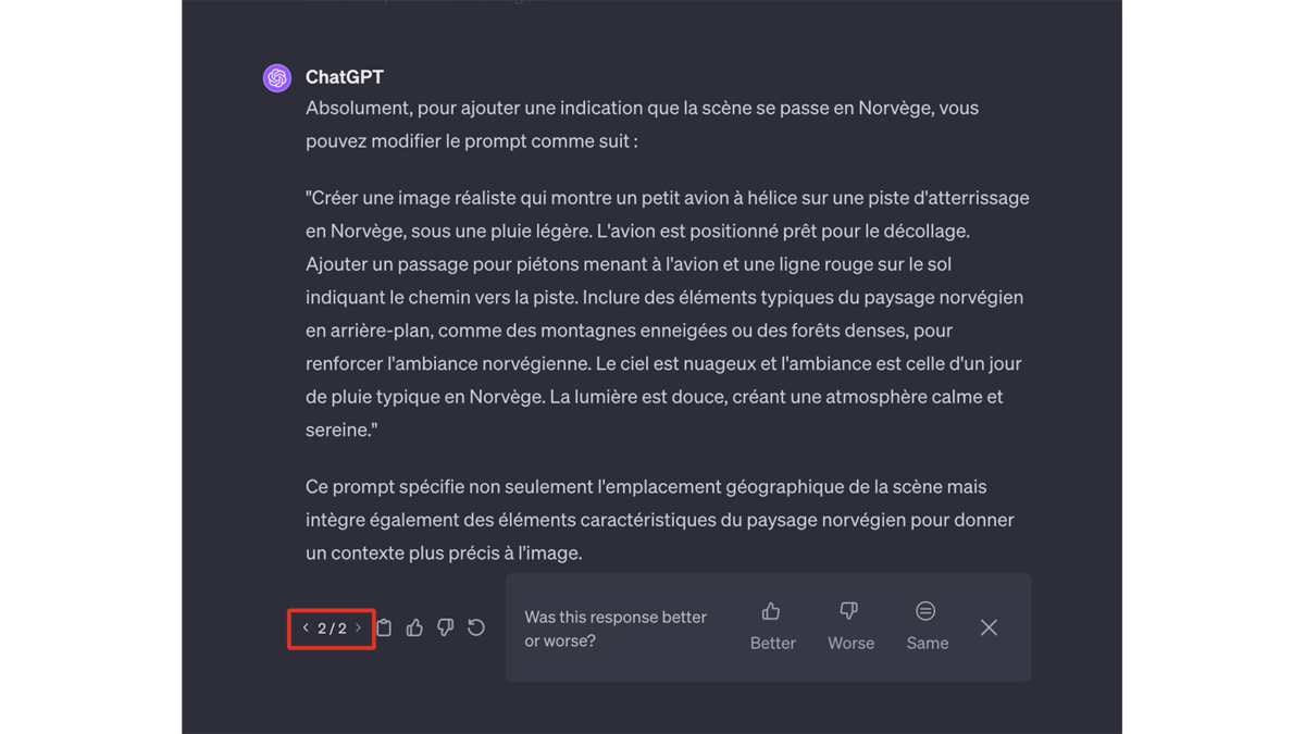Pagination sur ChatGPT © Pascale Duc pour Clubic