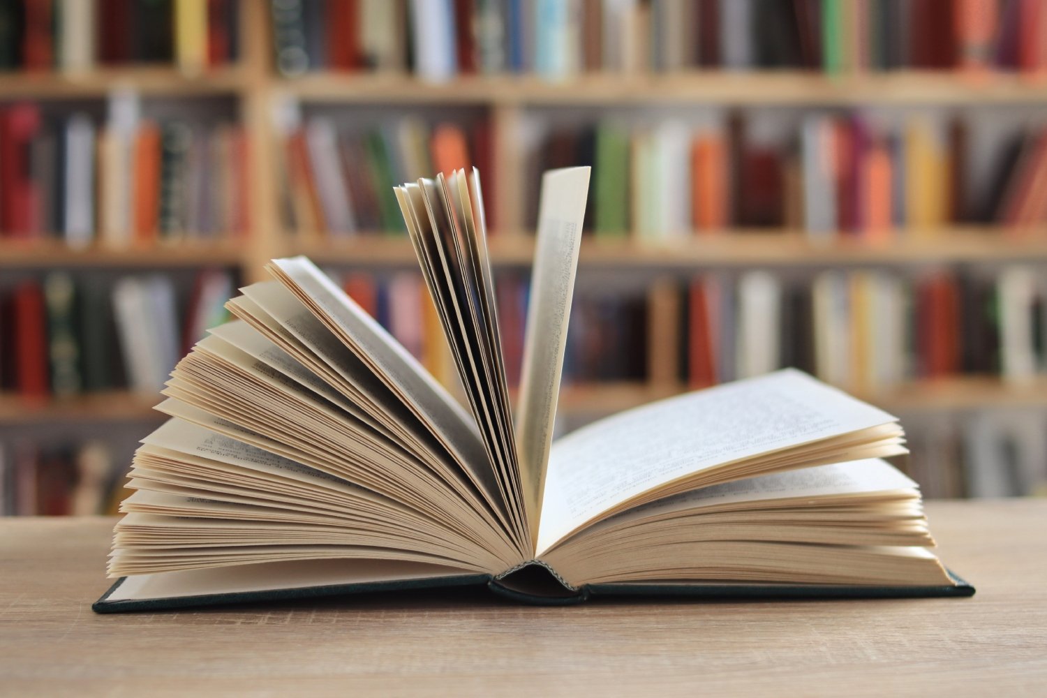 Un livre ouvert dans une bibliothèque. ©Jure Divich / Shutterstock