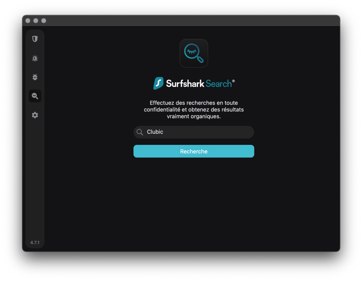 Surfshark One - la recherche avec Surfshark Search