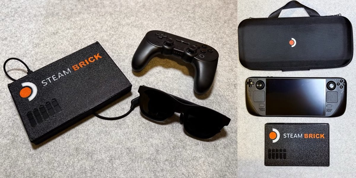 Le Steam Brick avec des lunettes XR et une manette sans-fil : combo gagnant ? © crastinator-pro