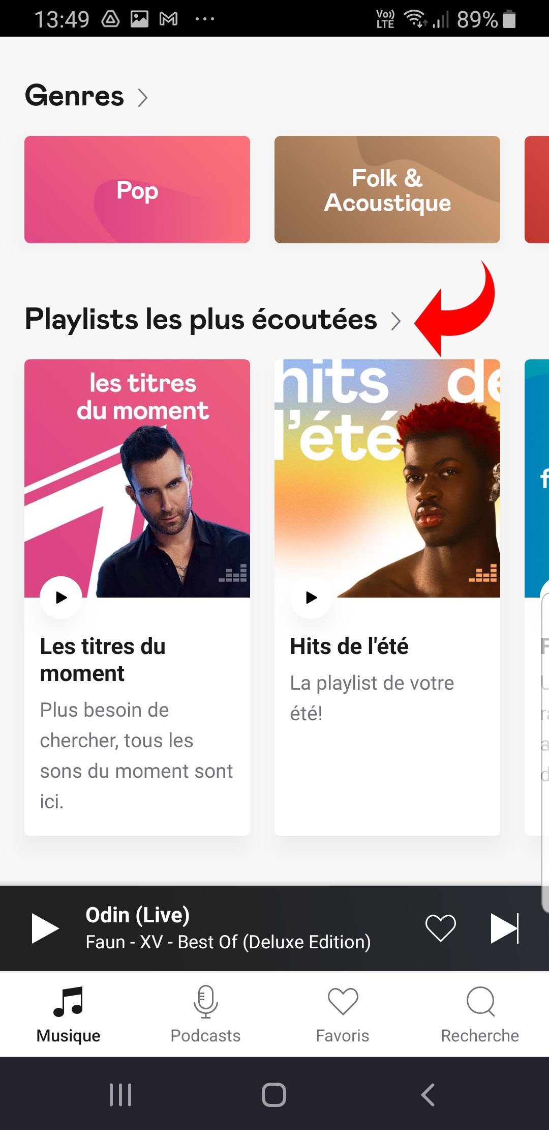 Découvrir de la musique sur Deezer