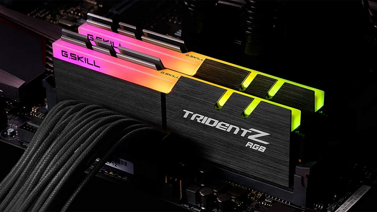 Les deux barrettes de RAM G.Skill Trident Z RGB