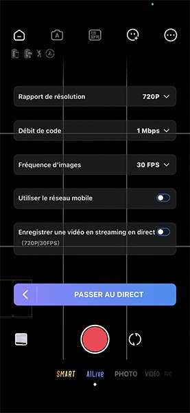 Options de streaming