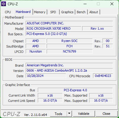 AMD Ryzen 9 9800X3D CPU-Z