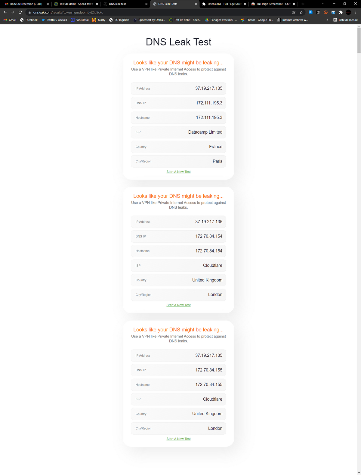 Ivacy VPN fait transiter le trafic via plusieurs DNS dans des pays différents