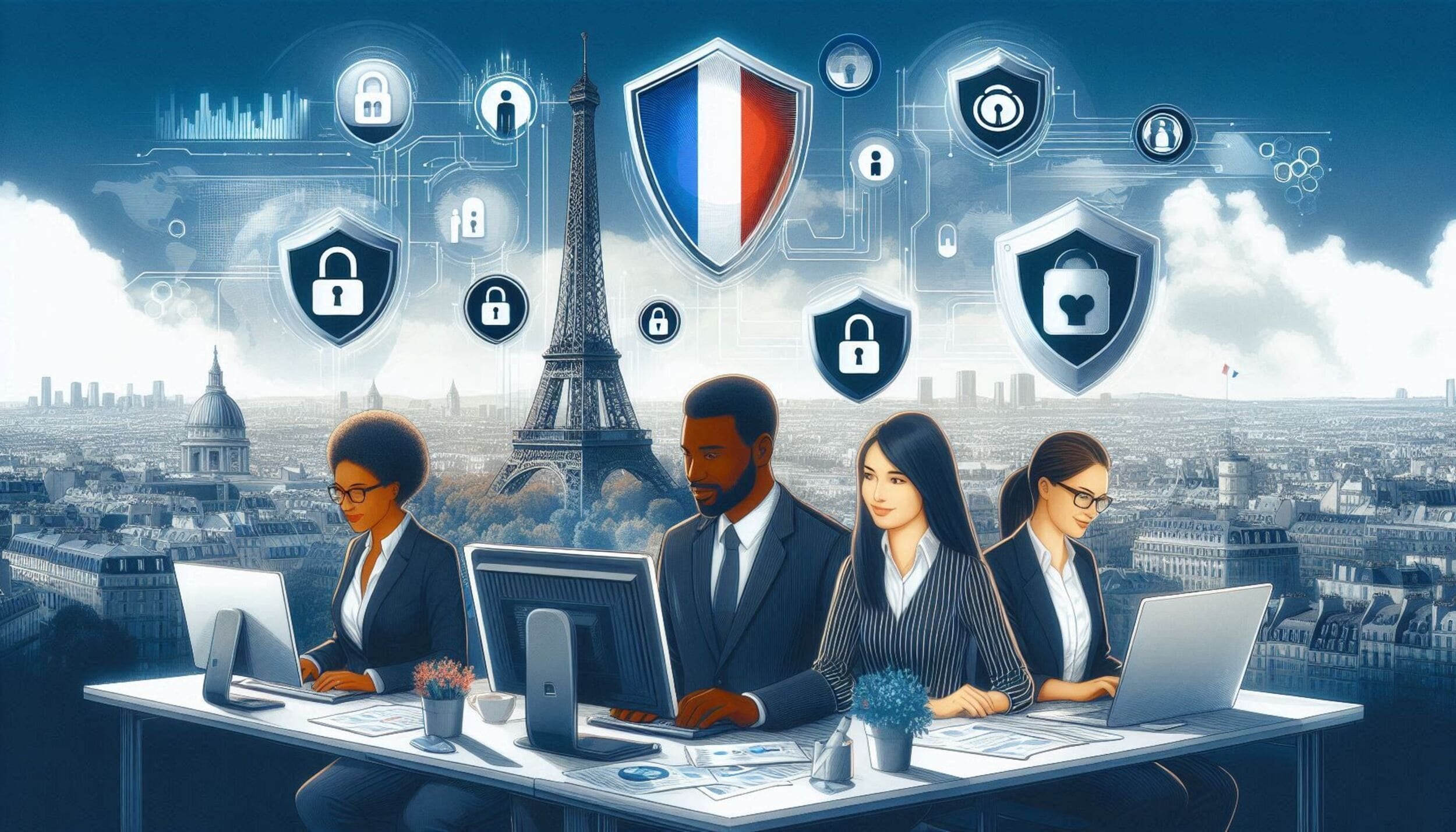 La France durcit son jeu sur la cybersécurité. © Microsoft Designer, pour Clubic