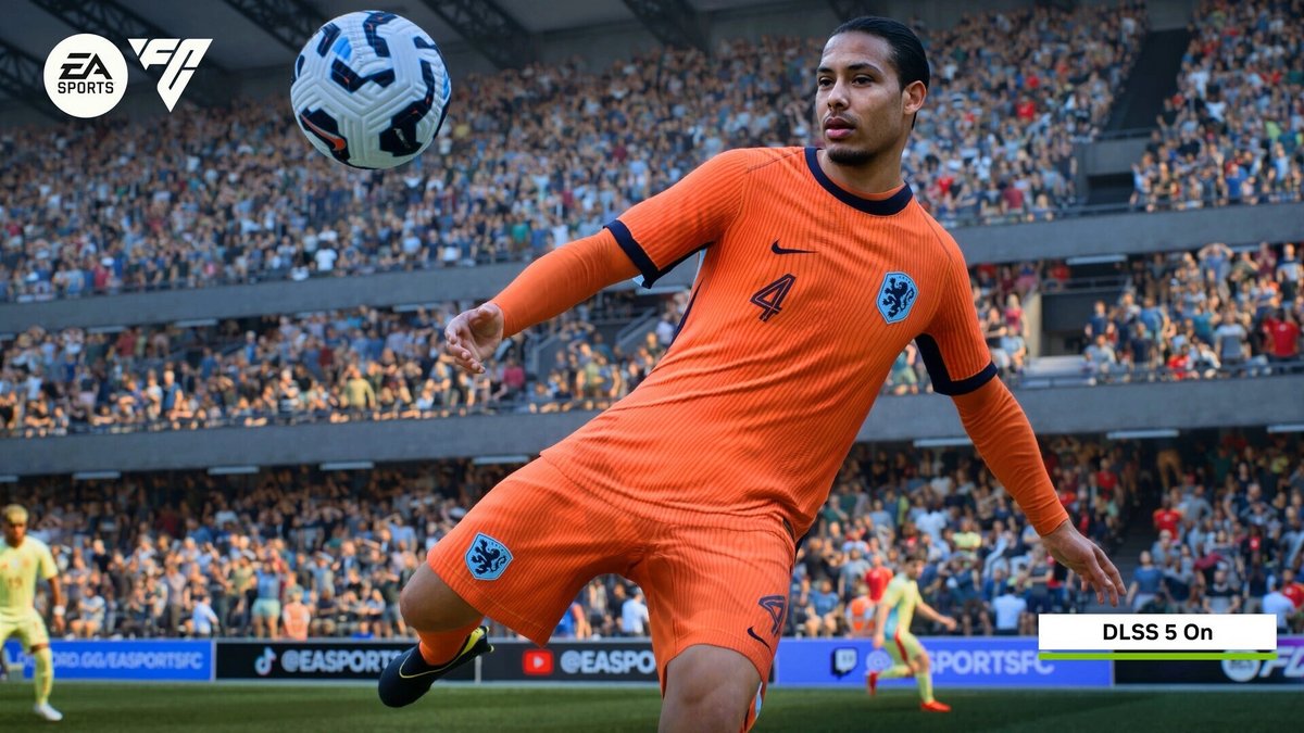 EA FC sans et avec DLSS 5. ©NVIDIA