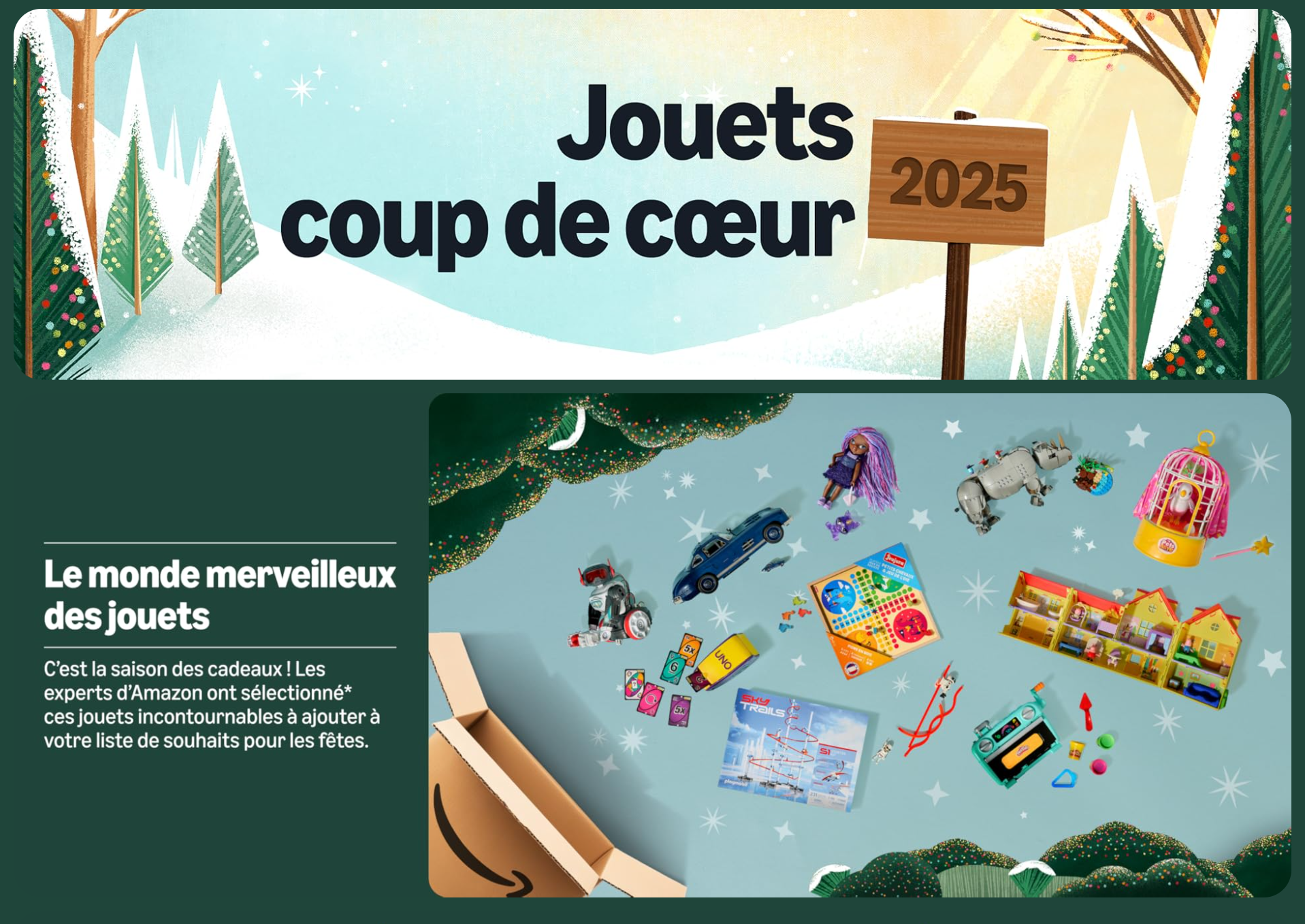 Chez Amazon, tout est fait pour faciliter le shopping de dernière minute. Ici, une sélection de jouets livrables très rapidement. ©Clubic