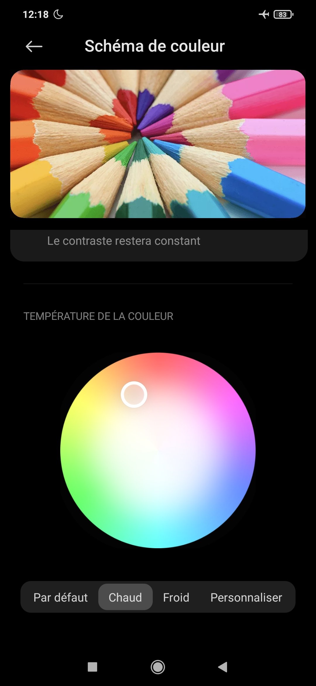 couleurs ecran poco m3