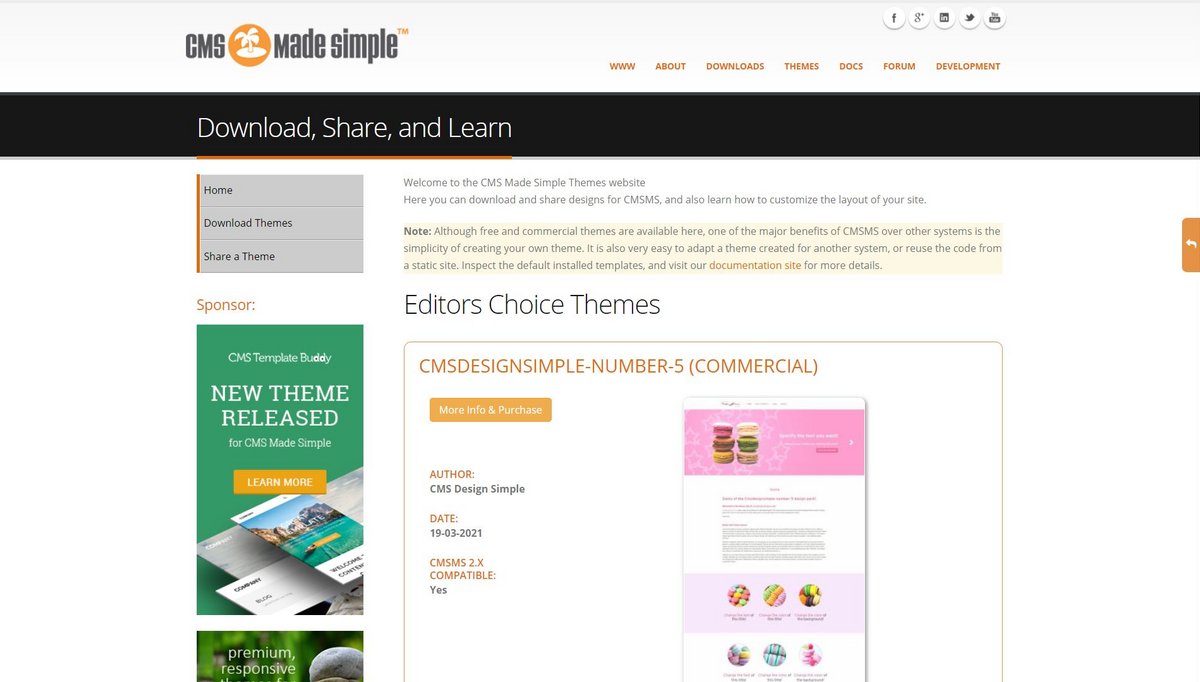 cms made simple-themes