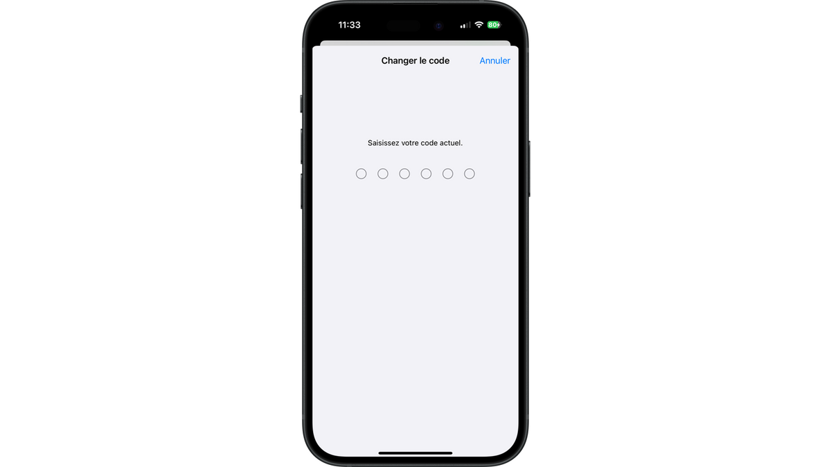 Saisir votre code actuel © Clubic