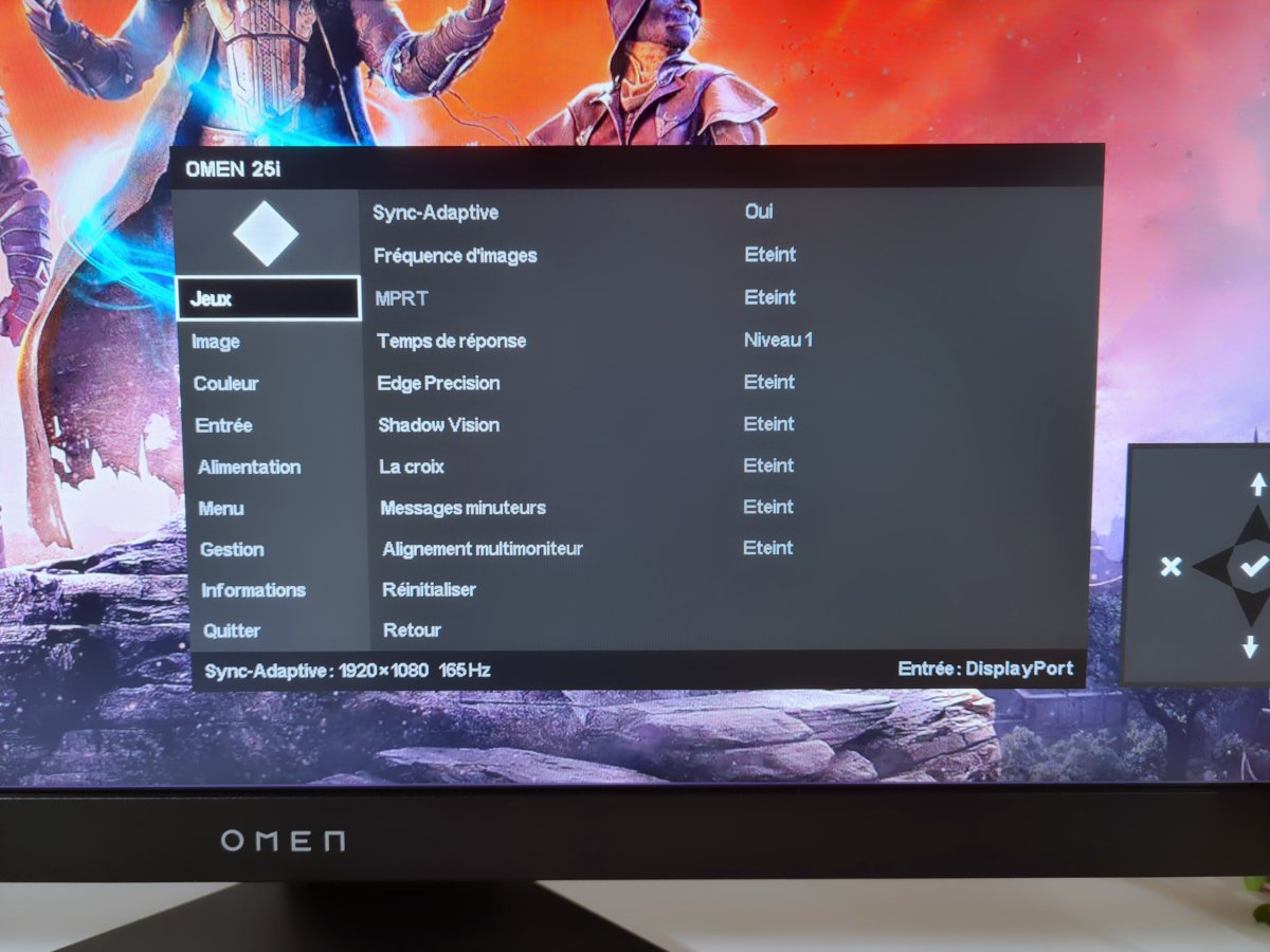 Test HP Omen 25i_OSD1