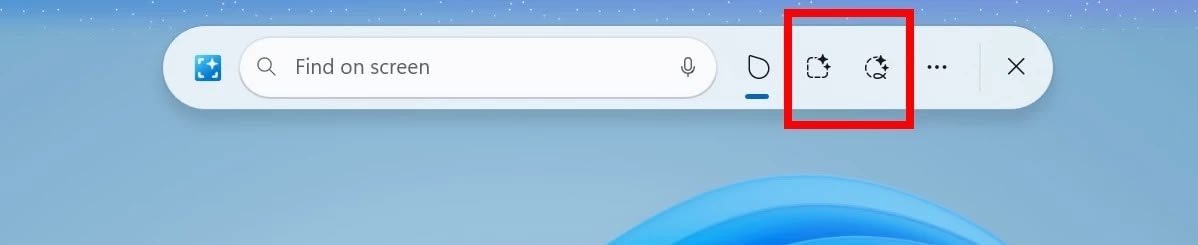 Pour les PC Copilot+, Microsoft paufine aussi la fonctionnalité « Click To Do » avec des des sélecteurs d'écran inspiré de l'outil de capture d'écran. © Neowin