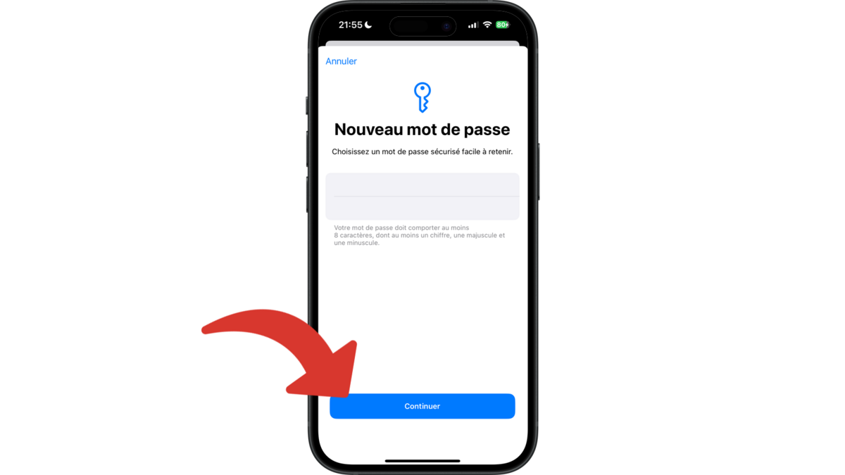 Valider le nouveau mot de passe © Clubic