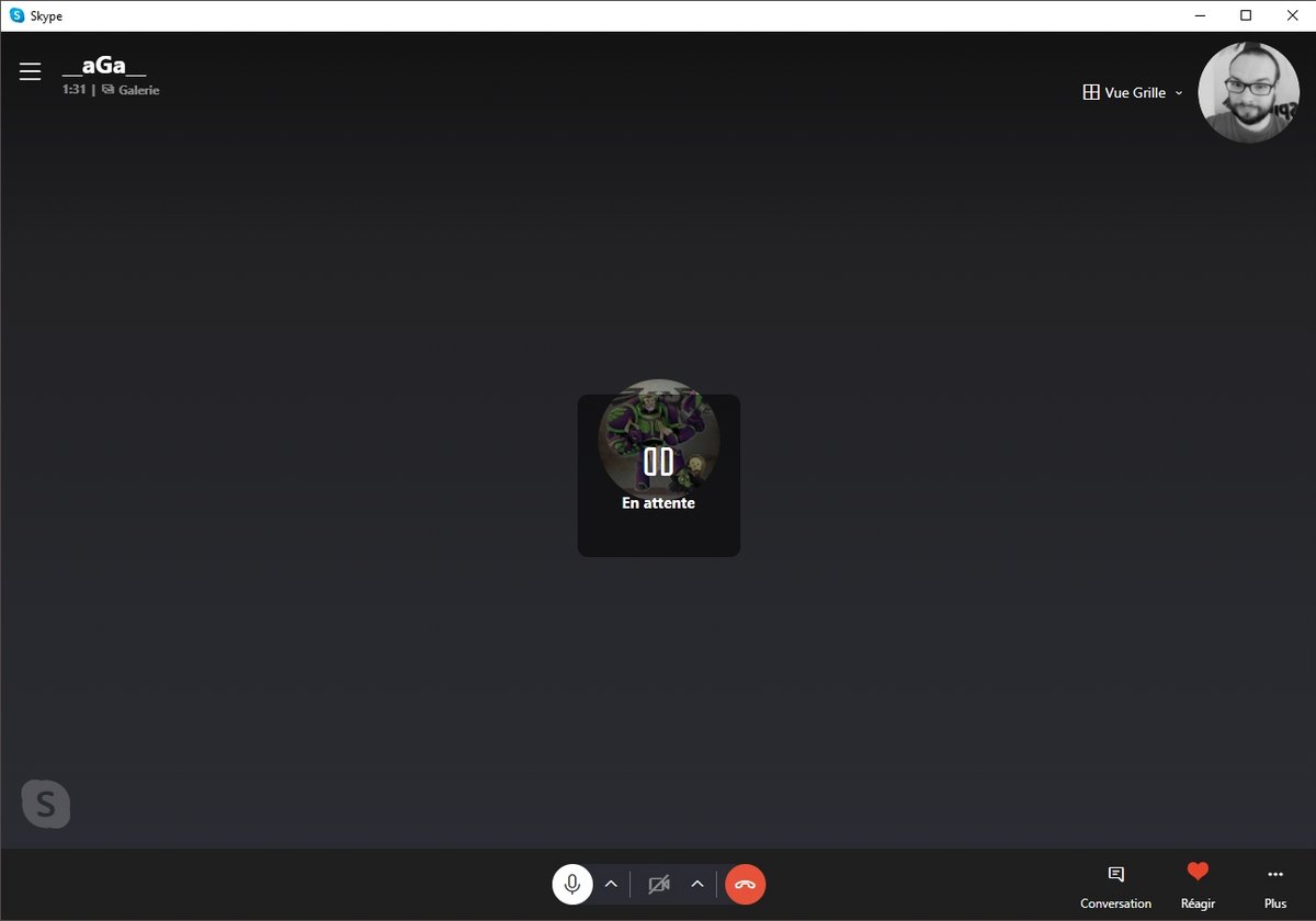attente skype