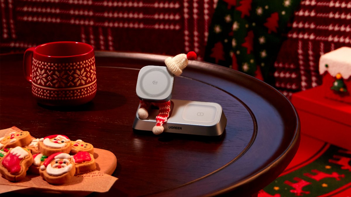 Le chargeur MagFlow 3-en-1 alimente iPhone, AirPods et Apple Watch en simultané, avec une recharge rapide Qi2 à 25 W pour gagner du temps au quotidien. ©UGREEN