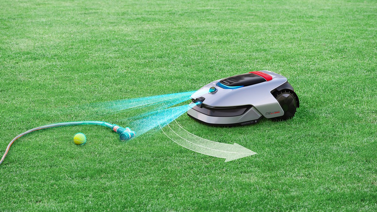 Même si vous laissez vos affaires dans le jardin, le Roboticmower A2 pourra les éviter ©Dreame