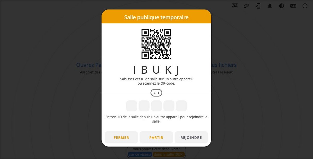 Pairdrop, solution open source multiplateforme, permet d’échanger des fichiers via navigateur sur un réseau local, offrant une alternative transparente et sécurisée à AirDrop ou Nearby Share - © Pairdrop