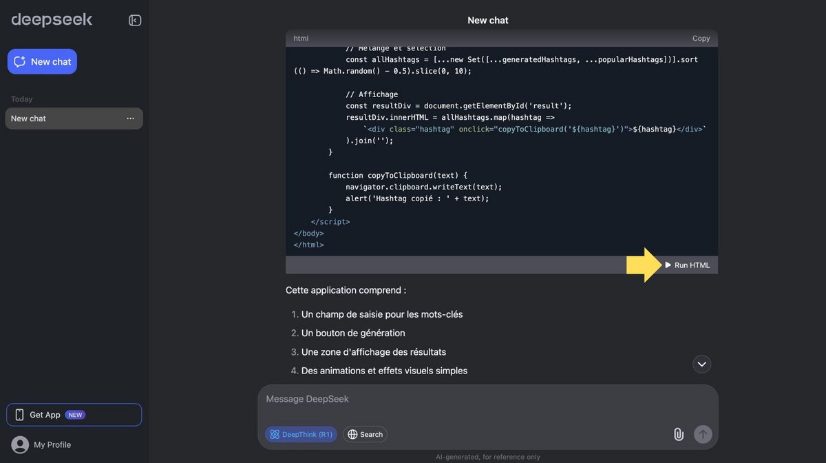 Faites tourner (des applications) ! © DeepSeek