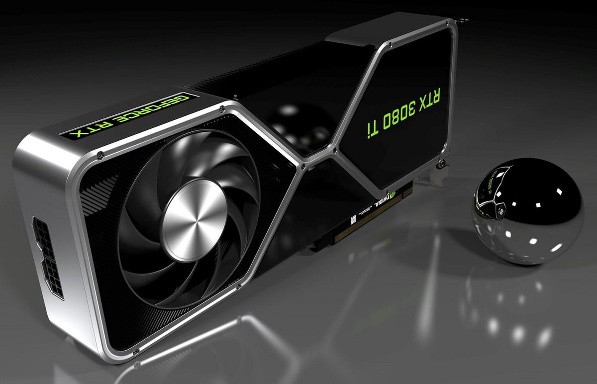 Rendu 3D de ce qu'aurait pu être une RTX 3080 Ti Founders Edition © HKEPC