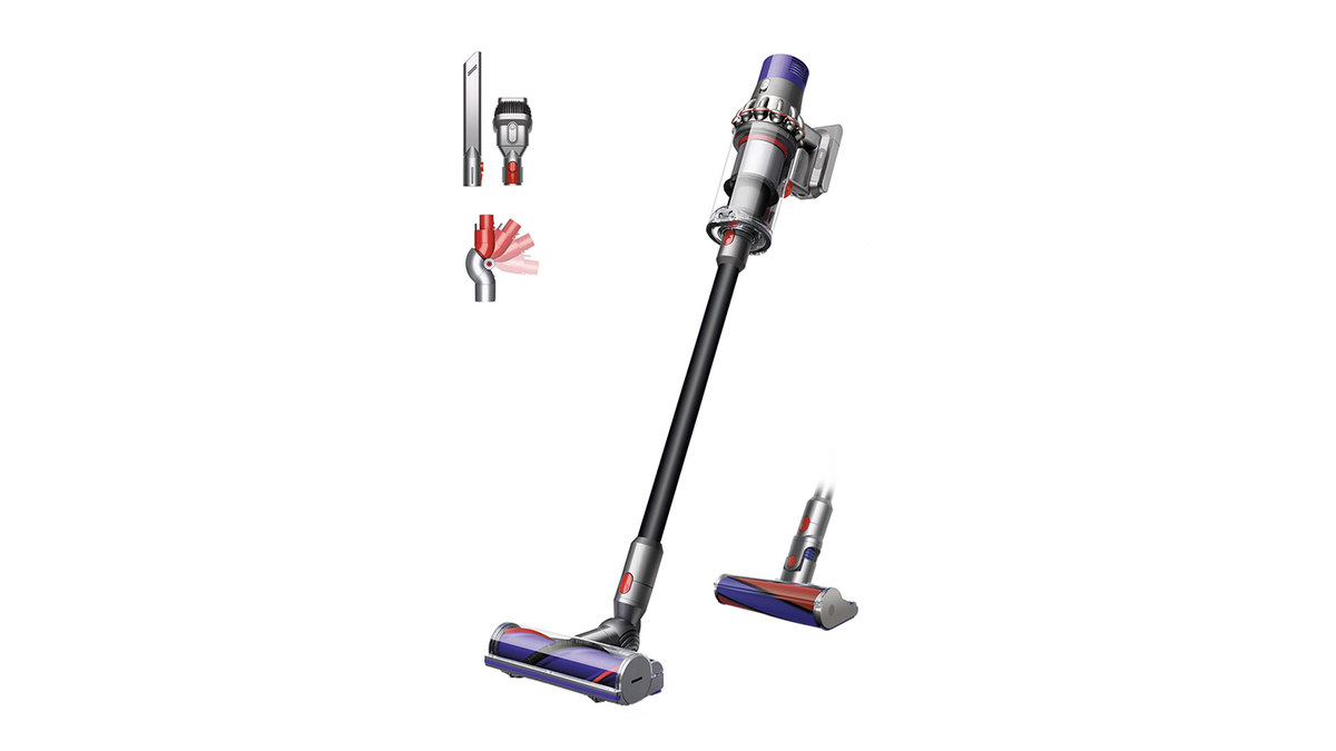 L'aspirateur Dyson V10 et ses accesoires en promotion sur le site Dyson © Dyson