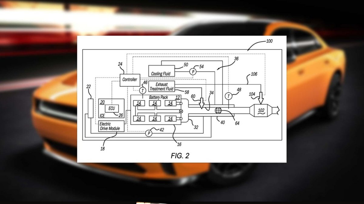 Un des schémas du brevet de pot d'échappement sur les VE de Stellantis © Stellantis