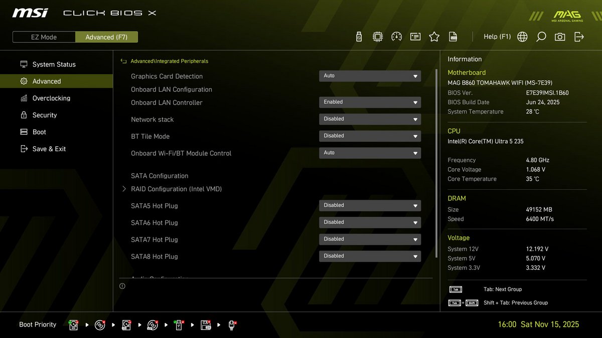 MSI MAG B860 Tomahawk WiFi