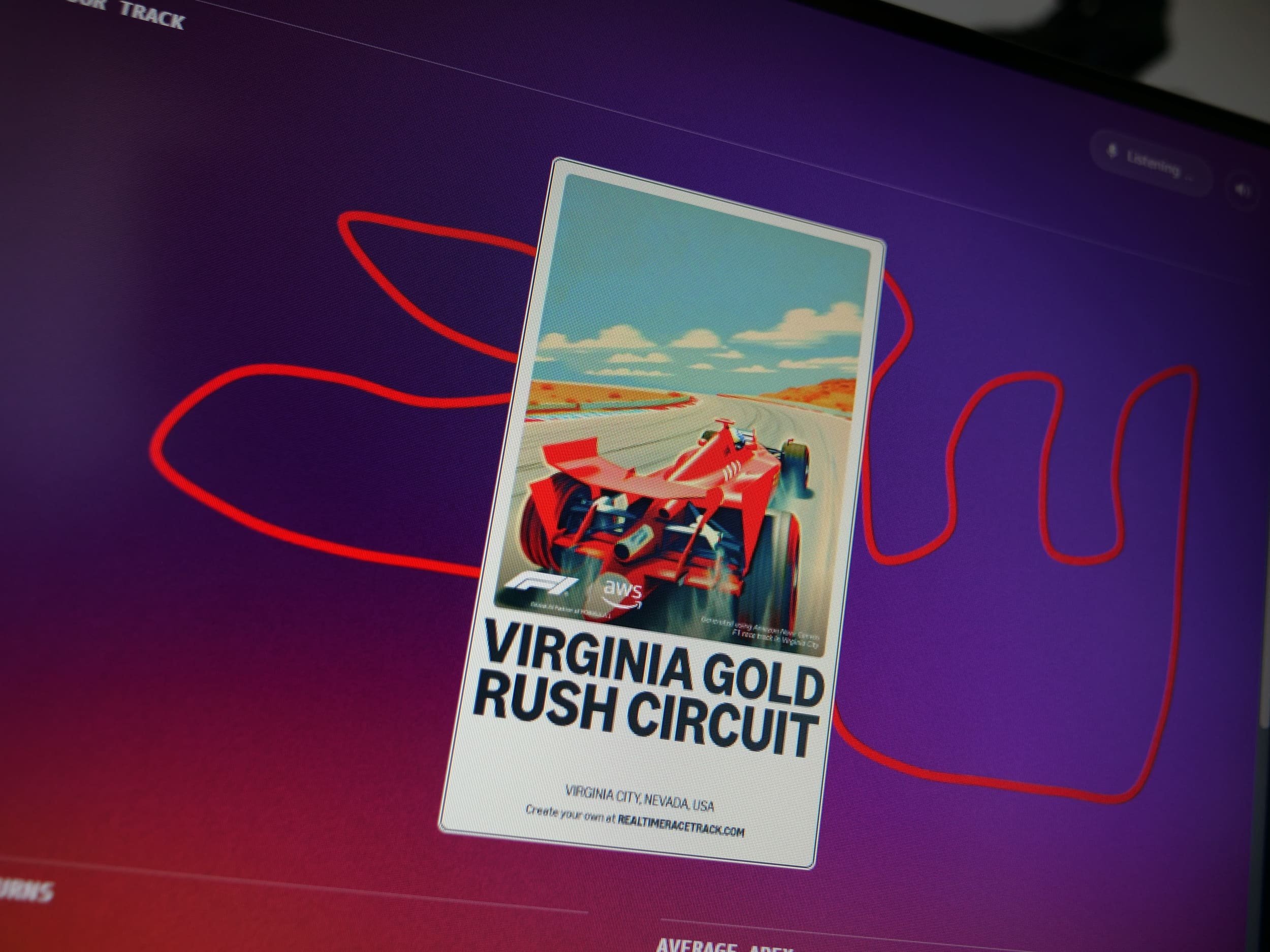 Voici ma création, mon propre circuit de F1, grâce à l'intelligence artificielle © Alexandre Boero / Clubic