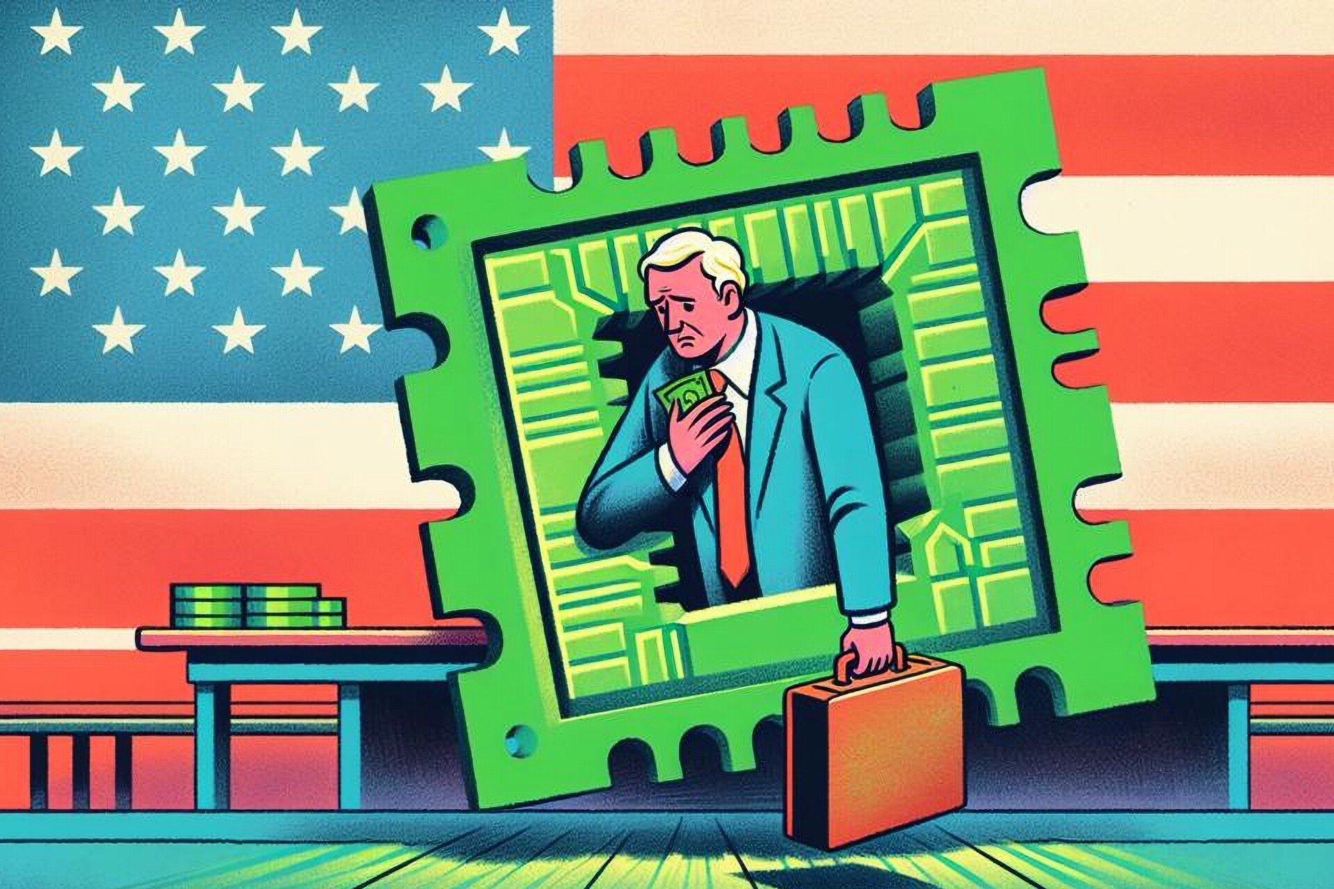 Une illustration qui montre les pertes provoquées par Donald Trump sur le marché de la carte graphique, et plus particulièrement du côté de Nvidia © Shutterstock pour Clubic