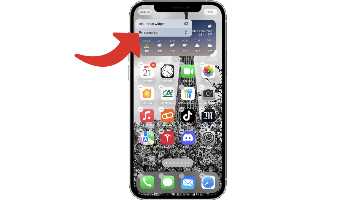 Personnaliser l'écran d'accueil de l'iPhone sous iOS 18 © Clubic