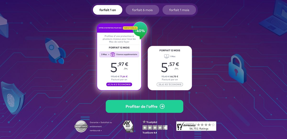 Différents plans payants disponibles © Clario Tech