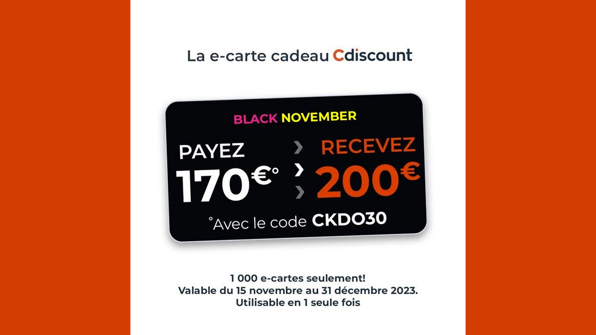 La carte cadeau en promo chez Cdiscount